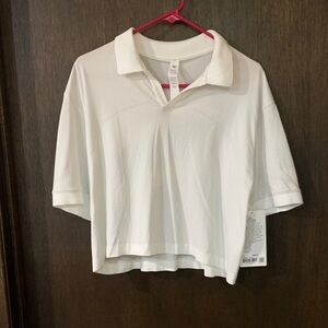 NWT! Lululemon Athletica Swiftly Tech relaxed fit cropped polo size 12 NWT!